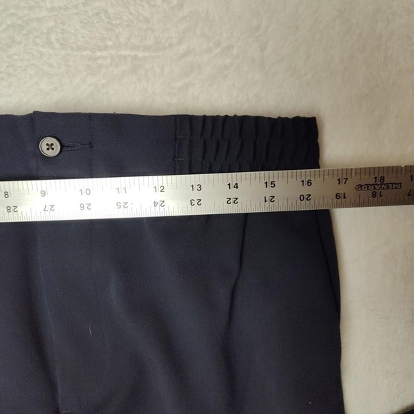 J Crew Destination Pants Mens 30x32 Navy Blue Stretch Dress Tapered Travel Work - Picture 12 of 14